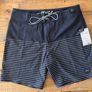 RVCA Men's Curren Caples Black Board Shorts NWT! Size 32